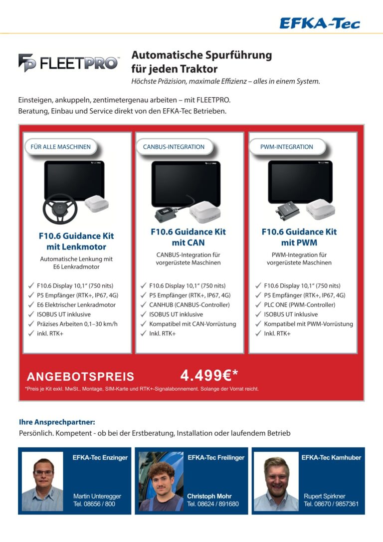 FLEET PRO F10.6 Guidance Kit | EFKA-Tec Kamhuber