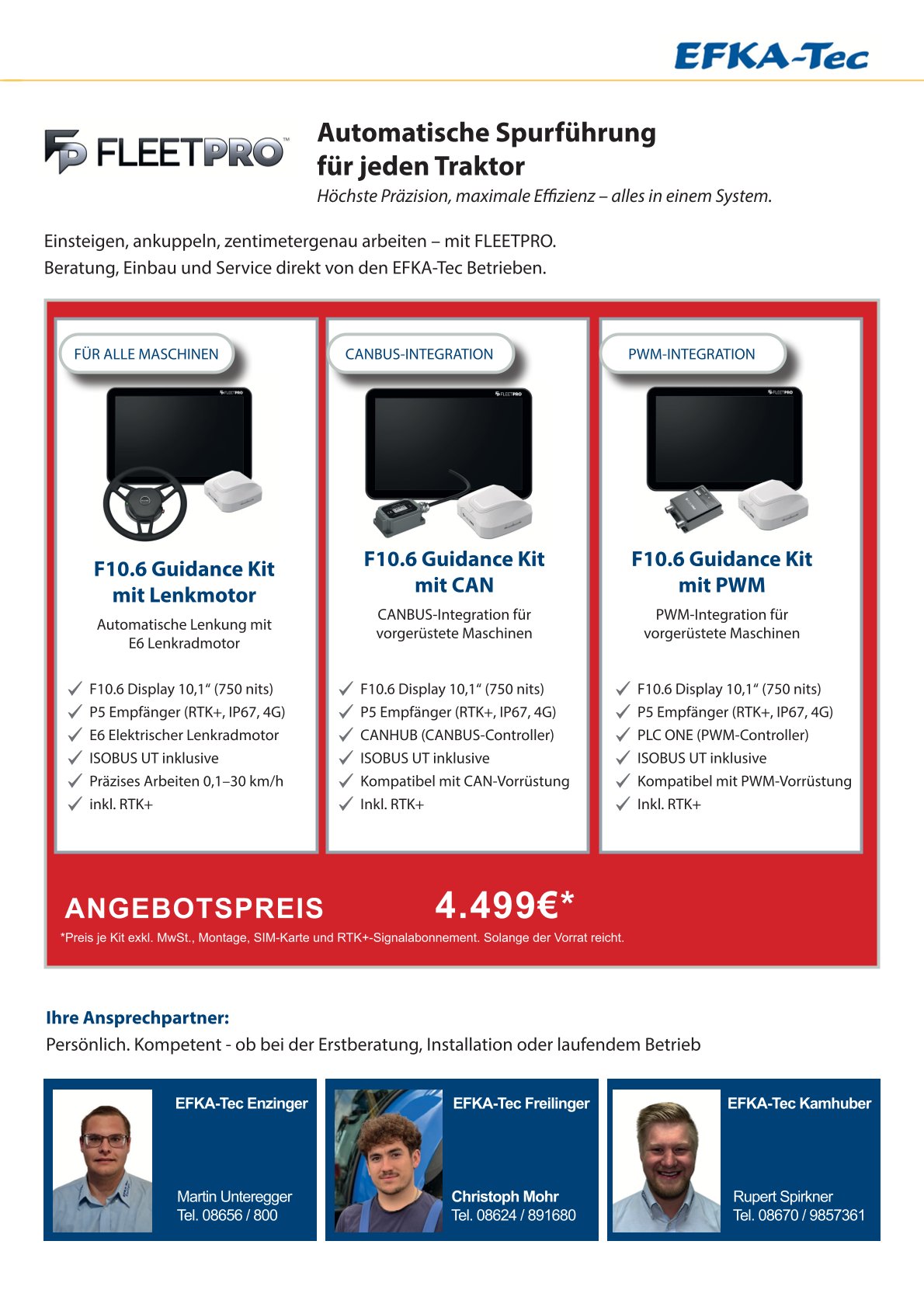 FLEET PRO F10.6 Guidance Kit | EFKA-Tec Kamhuber