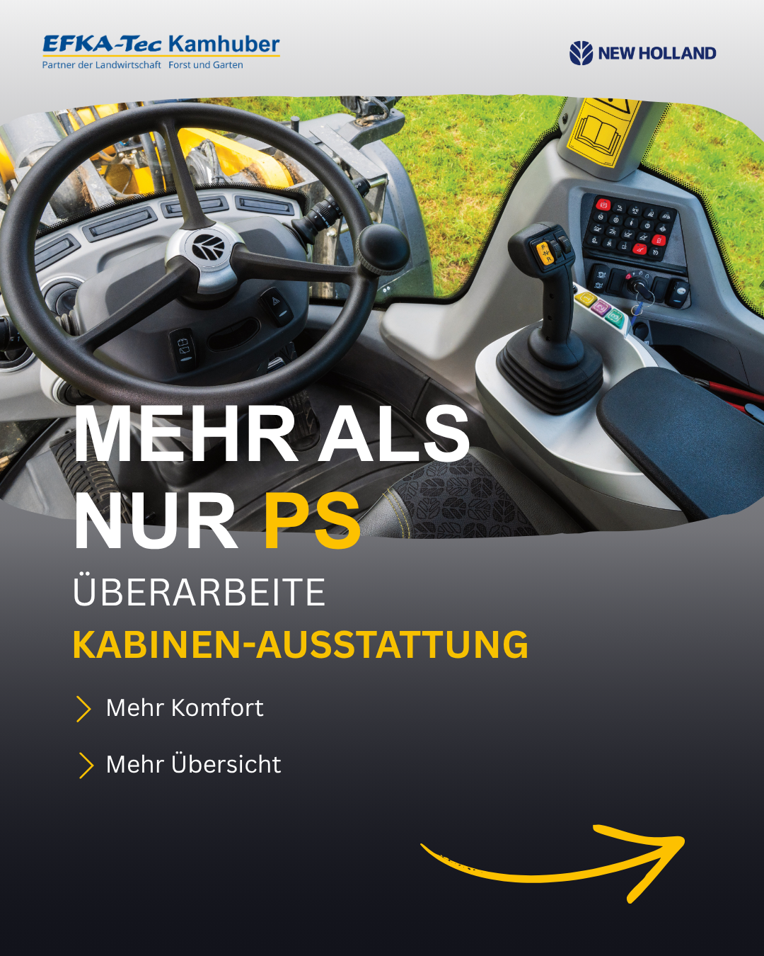 Kabine und Bedienung des New Holland W170D+ Forage Power
