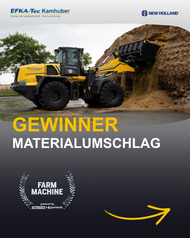 New Holland W170D+ Forage Power Radlader Gewinner Materialumschlag
