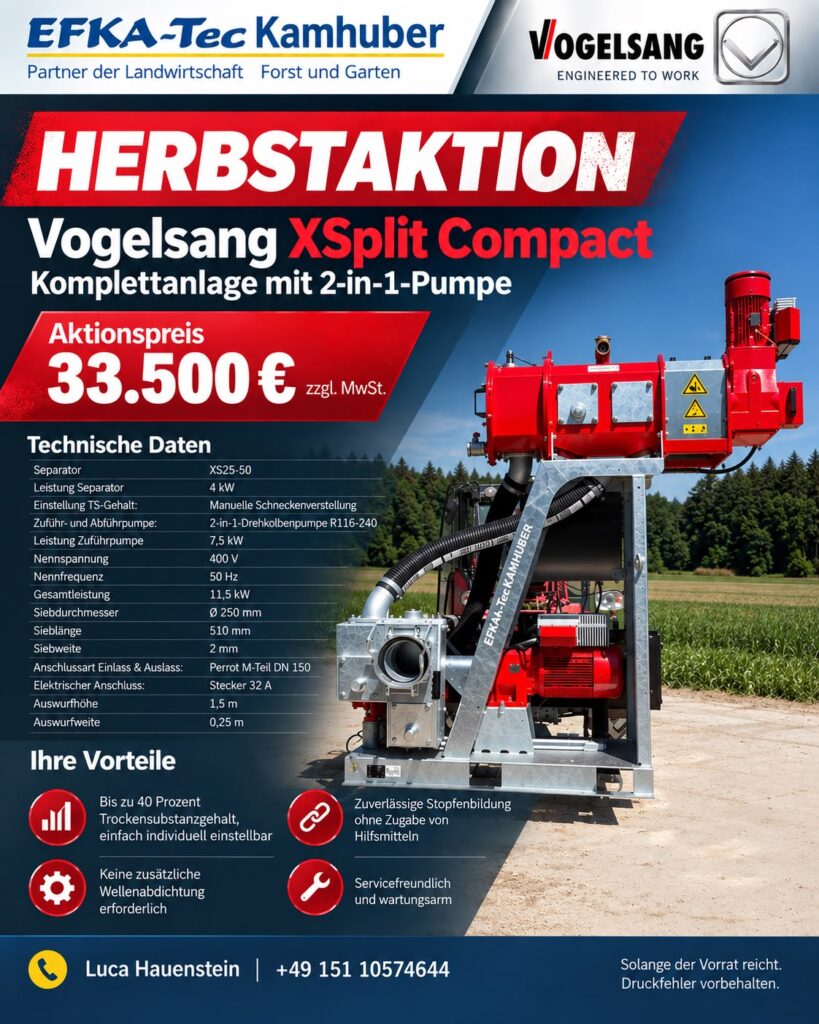 Gülleseparator, Gülle trennen